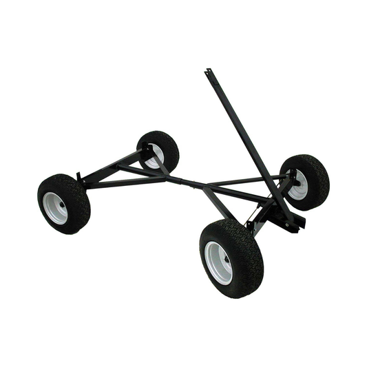 ATV utility wagon chassis with 16 inch pneumatic tires, powder-coated undercarriage, and heavy-duty frame for custom builds