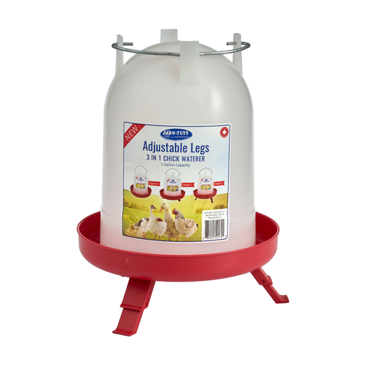 1-gallon multi-use plastic poultry waterer