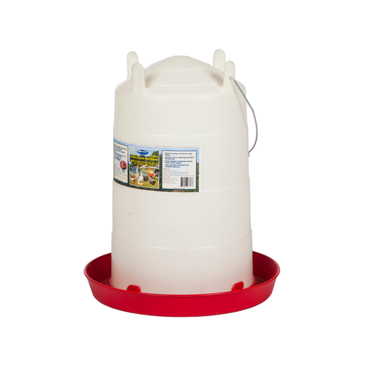 5-gallon bottom-fill plastic poultry water fountain