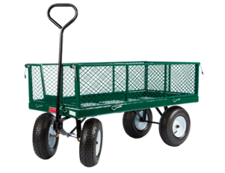 Metal Deck Wagon with Fold Down Sides