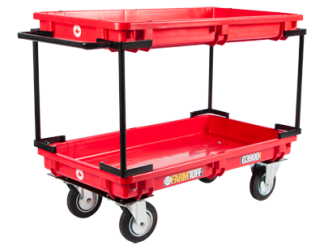 Double Tier Shop Push Cart