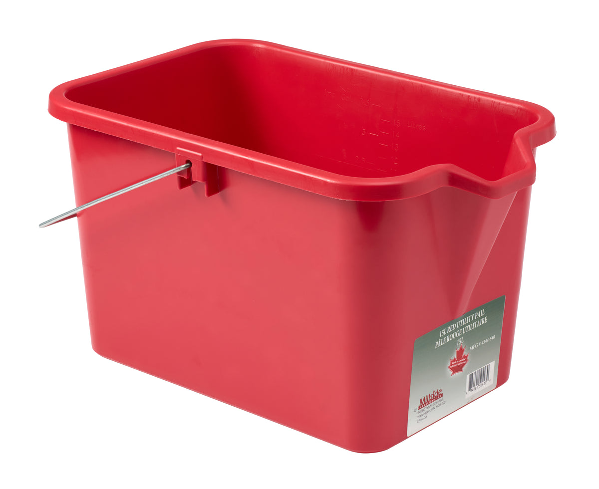 4544-540 Red 15L Pail – Millside Industries Inc