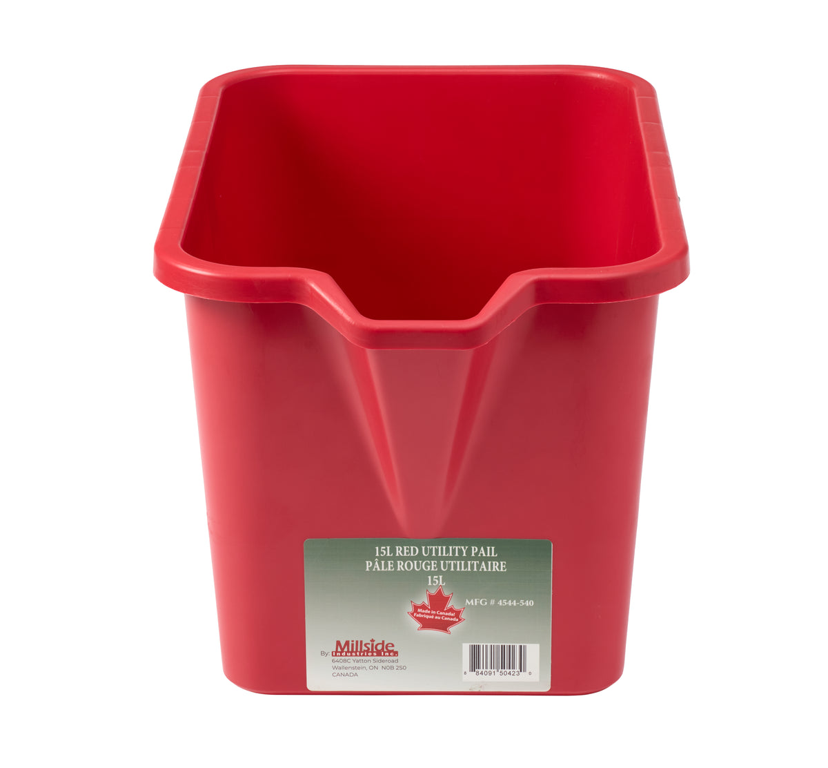 4544-540 Red 15L Pail – Millside Industries Inc
