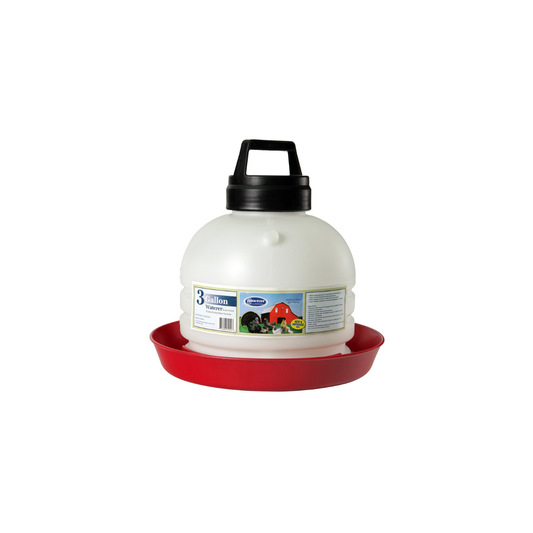 3 Gallon Plastic Top-Fill Poultry Water Fountain
